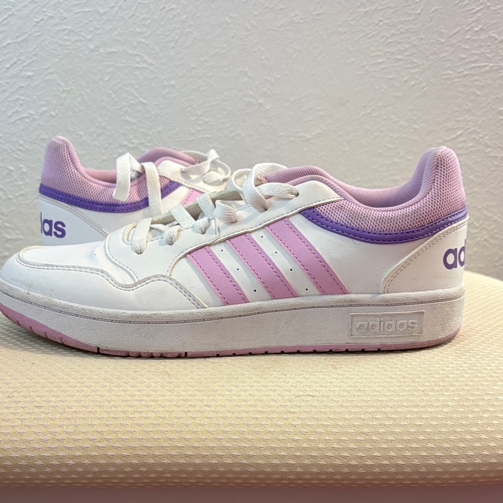 Adidas  White and Purple Sneakers